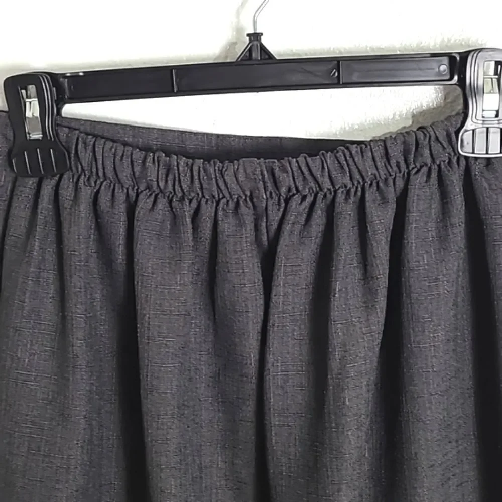 Gray Straight Midi-Skirt, Size 14